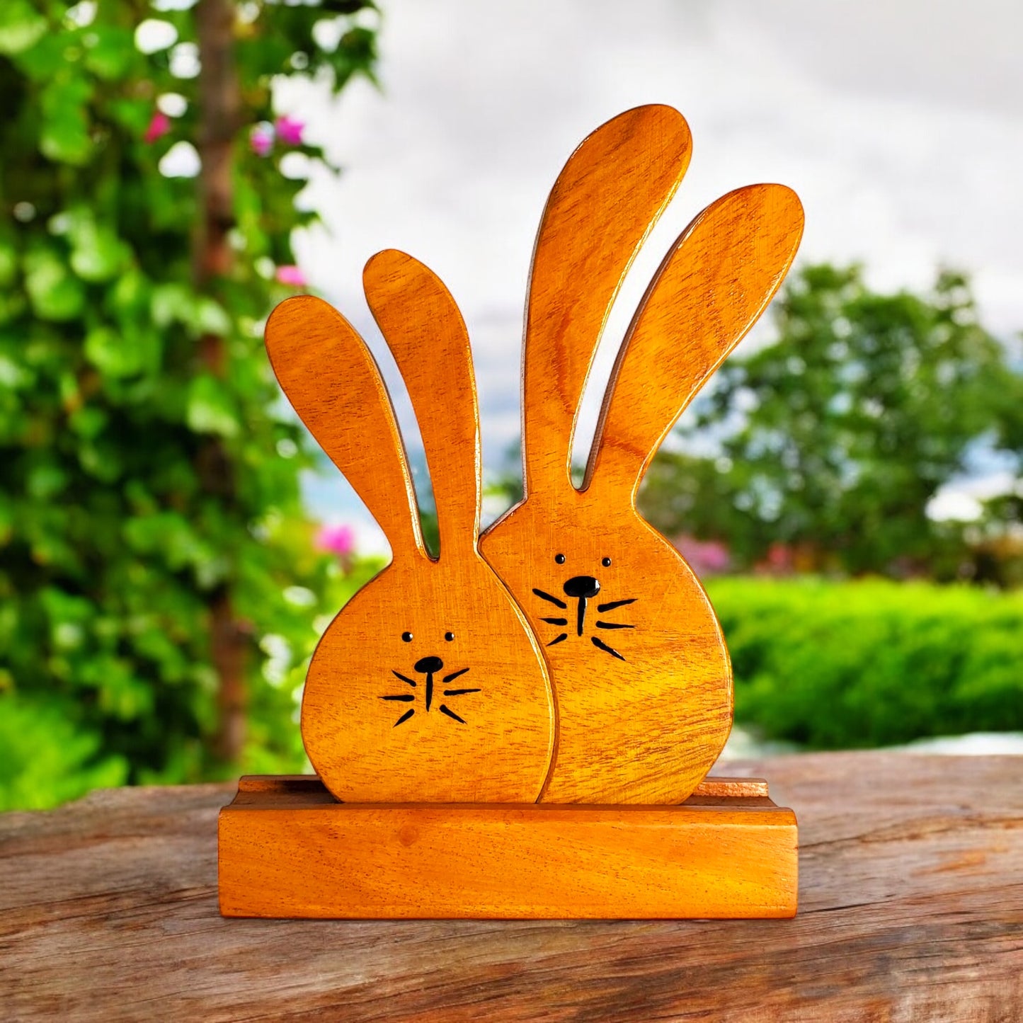 Wooden Couple Keepsake | Polished surface with shiny finish | Fungus Proof