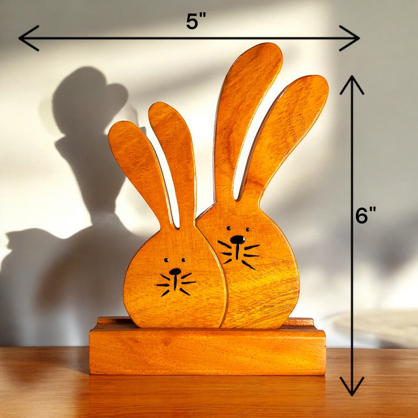 Wooden Couple Keepsake | Polished surface with shiny finish | Fungus Proof