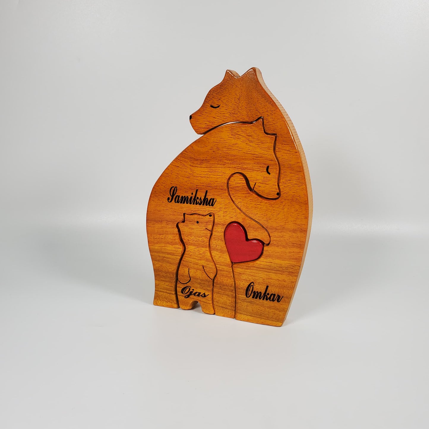 Bear family with one child