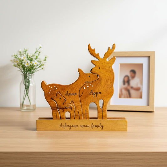Deer Family Keepsake | Polished Surface with Smooth Finish | Fungus Proof