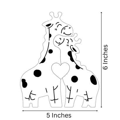 Wooden Giraffe Family  | Polished surface with shiny finish | Fungus Proof
