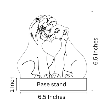 Wooden Lion Family - Beech Wood | Polished surface with shiny finish | Fungus Proof