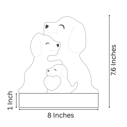 Wooden Dog Family Keepsake