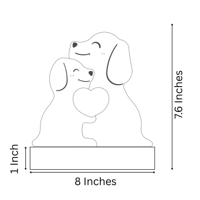 Wooden Dog Family Keepsake