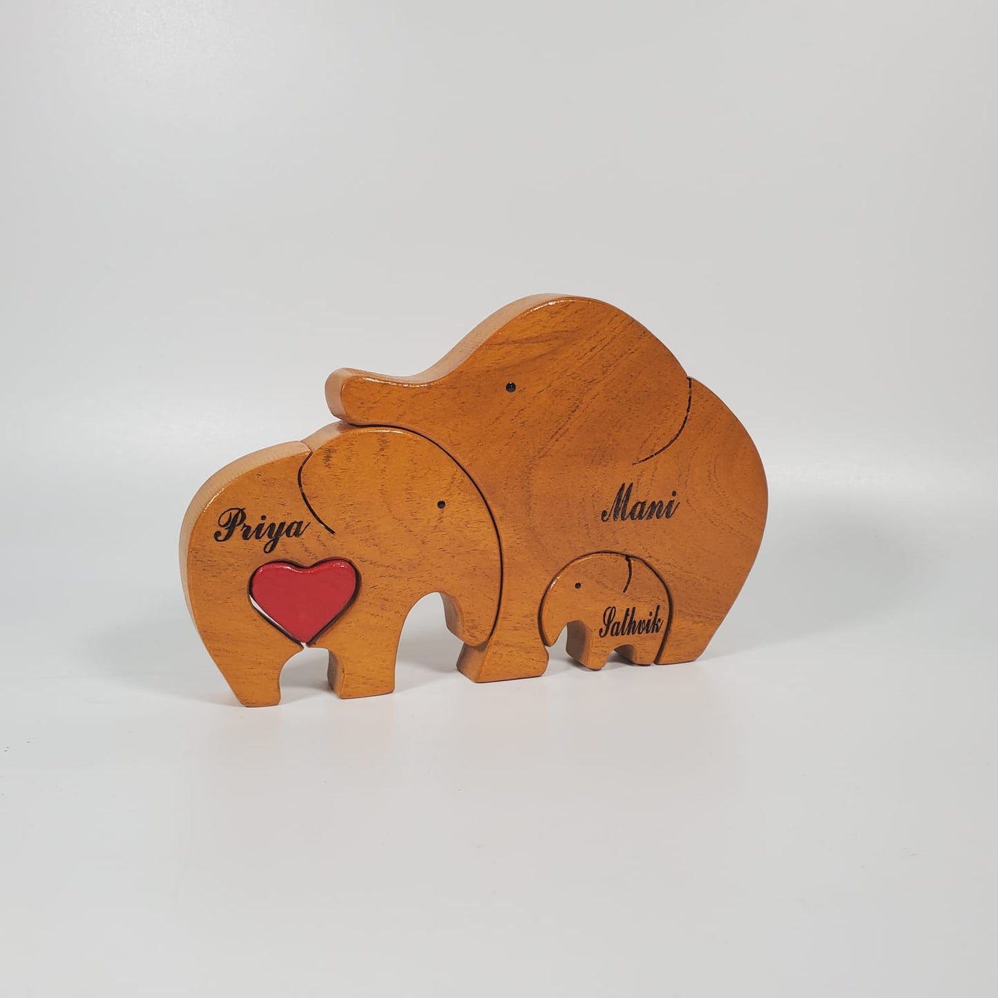 Elephant family with one kid (Design 2)