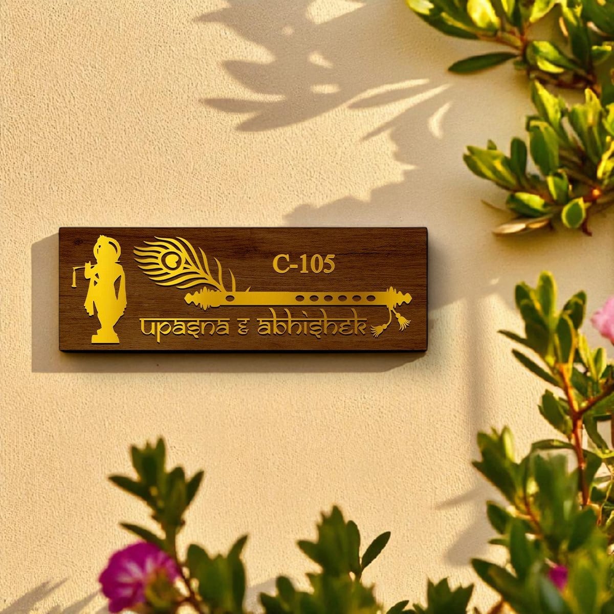 Krishna Name Plate