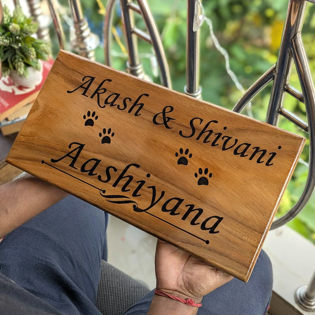 Akash & Shivani - Aashiyana Name Plate