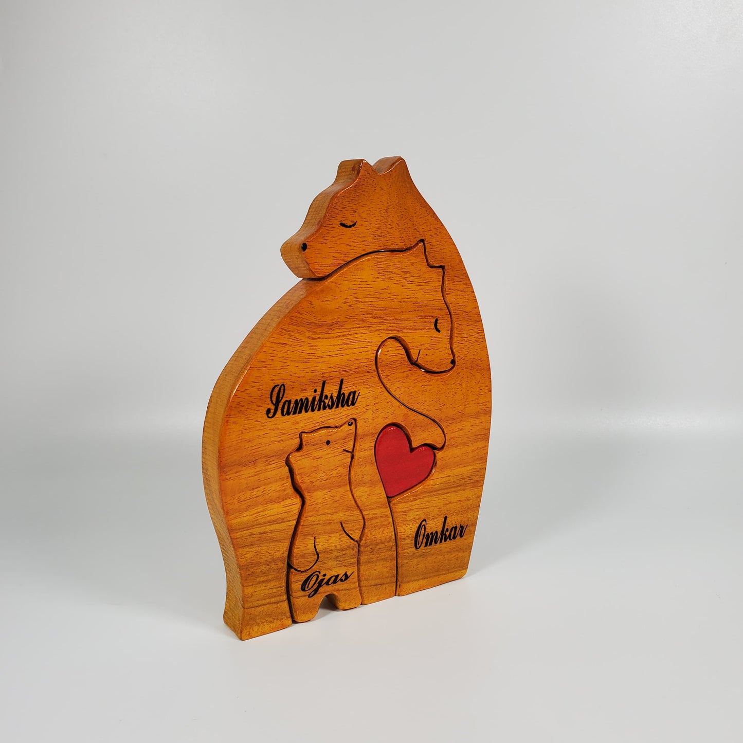 Bear family with one child