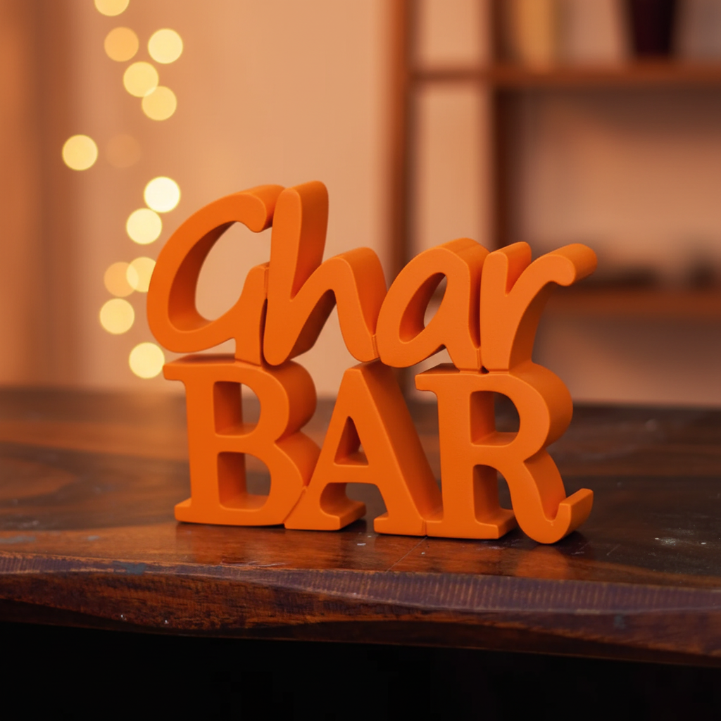 Char BAR Orange Tabletop Decor