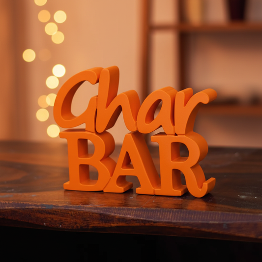 Char BAR Orange Tabletop Decor