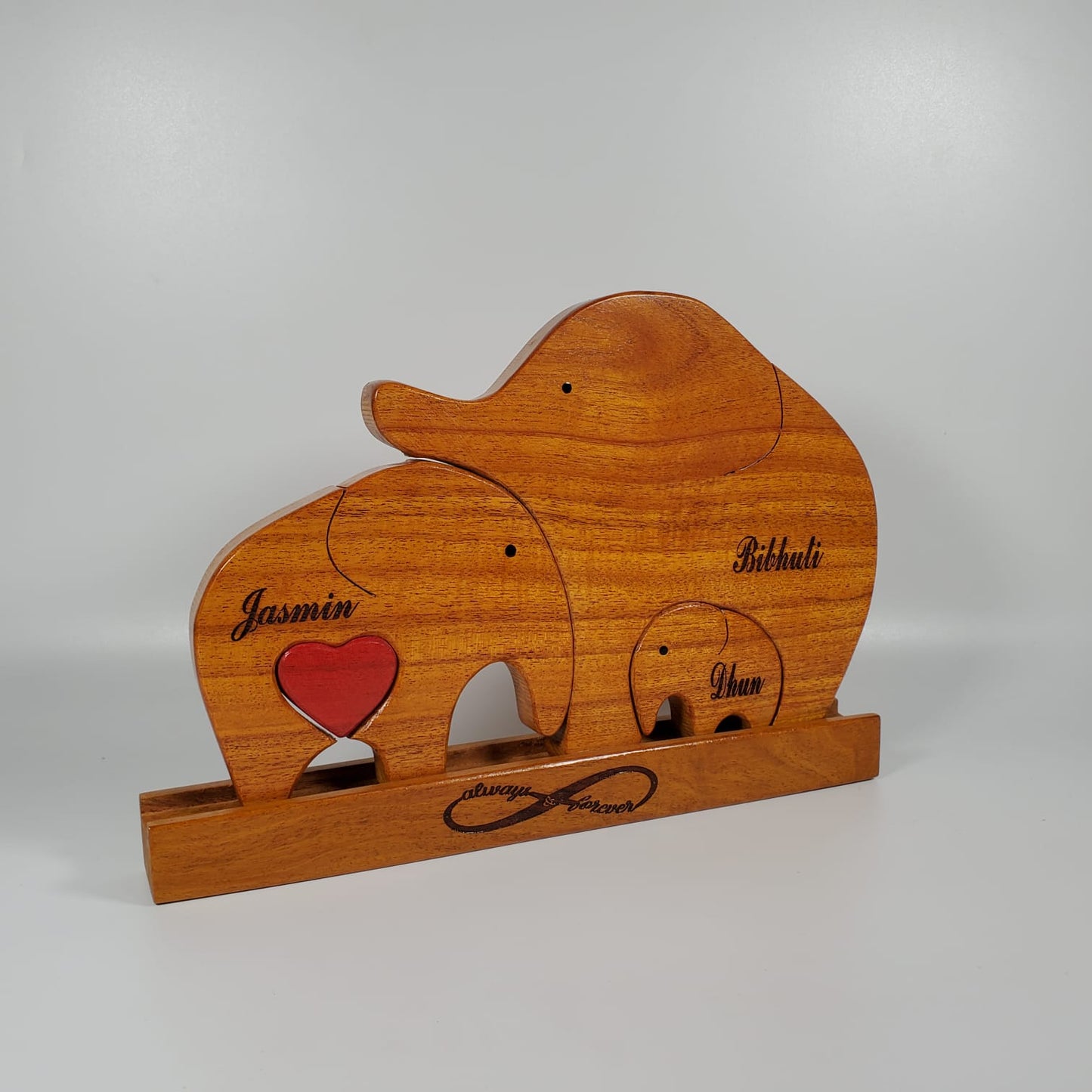 Elephant family with one kid (Design 2)