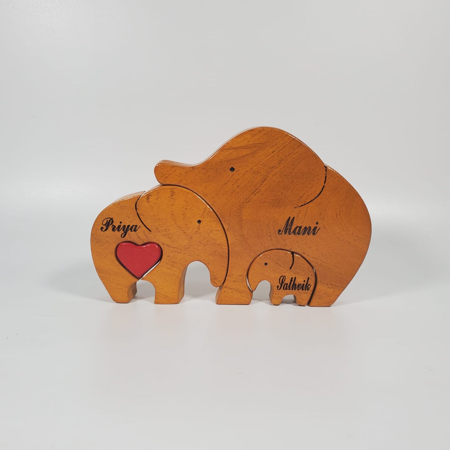 Elephant family with one kid (Design 2)