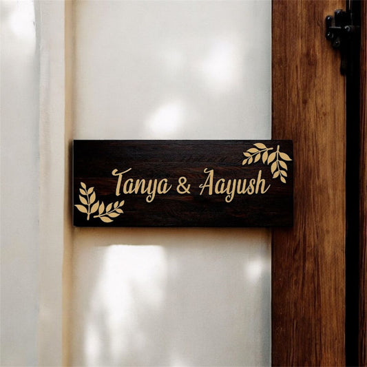 Floral Name Plate