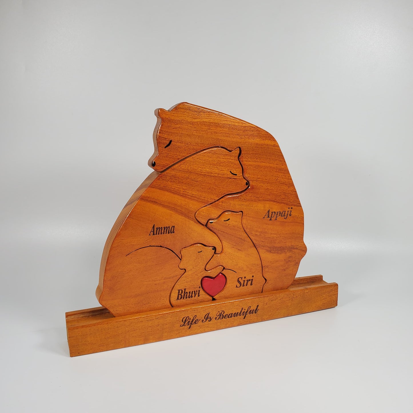 Bear family with two kids(Design 2)