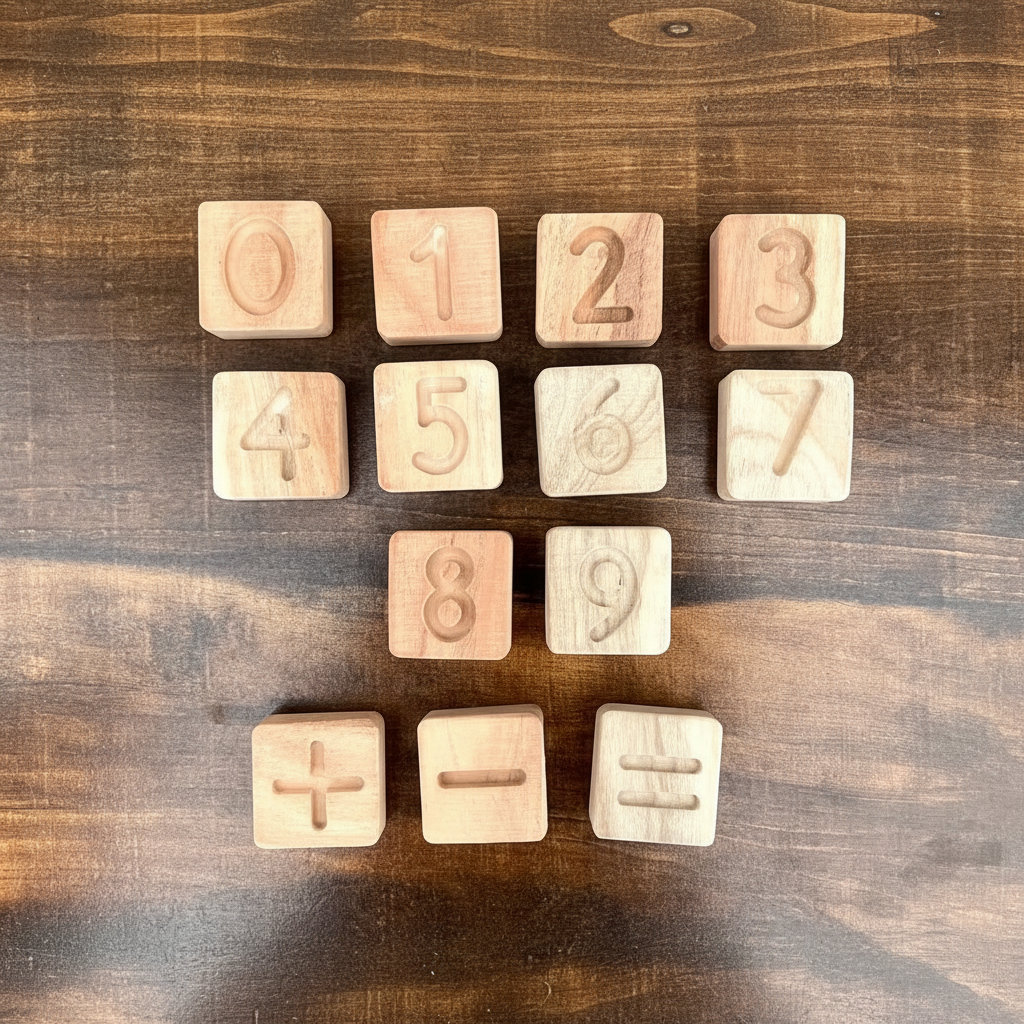 Number Tiles Flat-lay