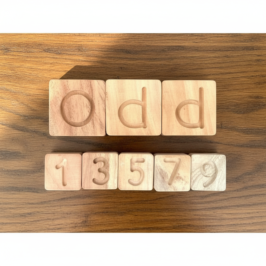 Odd Numbers Tiles with Background