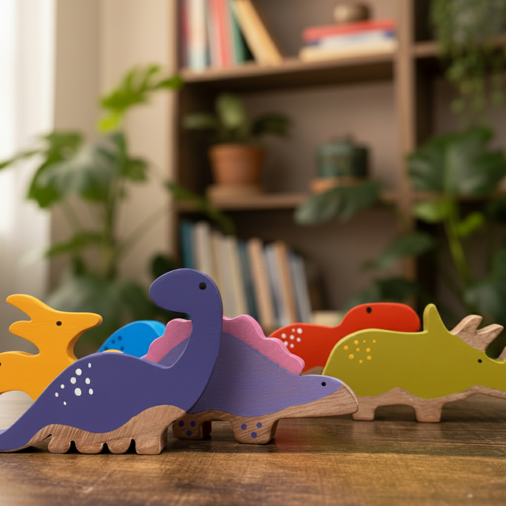 Wooden Dinosaur Toys 1:1